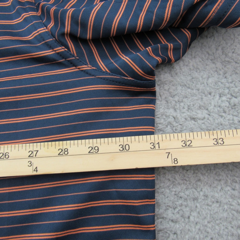 Reebok Golf Mens Short Sleeve Striped Polo Shirt Navy Orange Size XXL - Picture 4 of 5